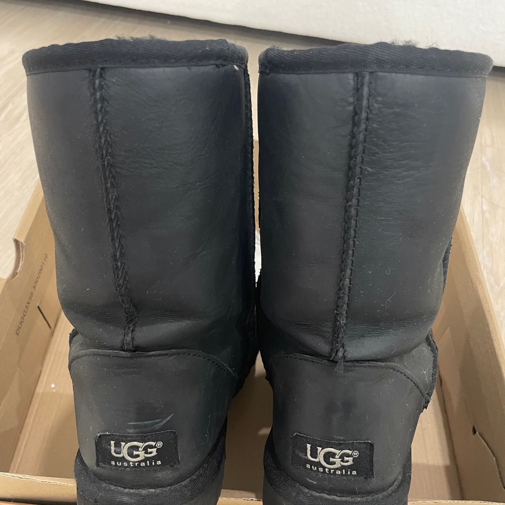UGG Black classic short leather boots